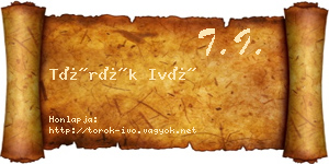 Török Ivó névjegykártya